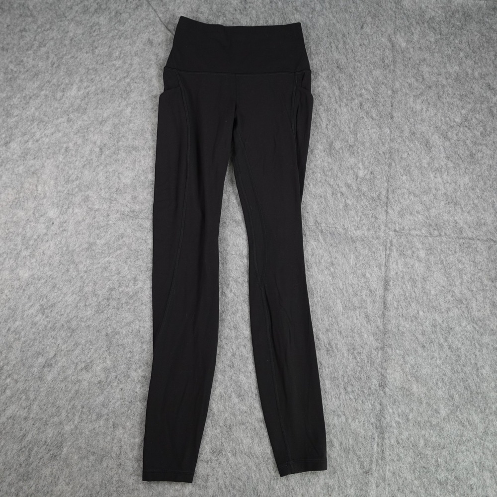 Lululemon Legging Women 4 Black Align High Rise Pant Pockets 28" Yoga Run Gym